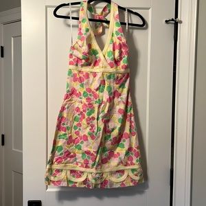 Lilly Pulitzer vintage print halter dress